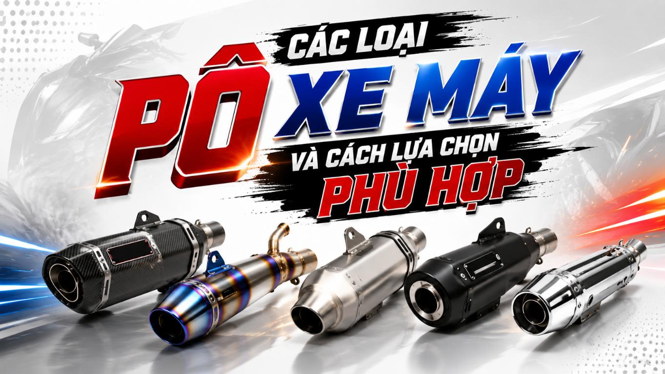 Các loại pô xe máy và cách lựa chọn phù hợp