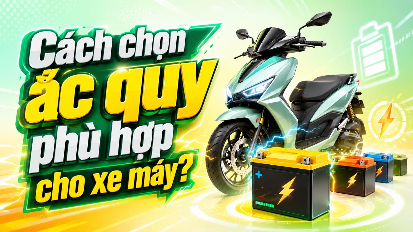 Cách chọn ắc quy phù hợp cho xe máy