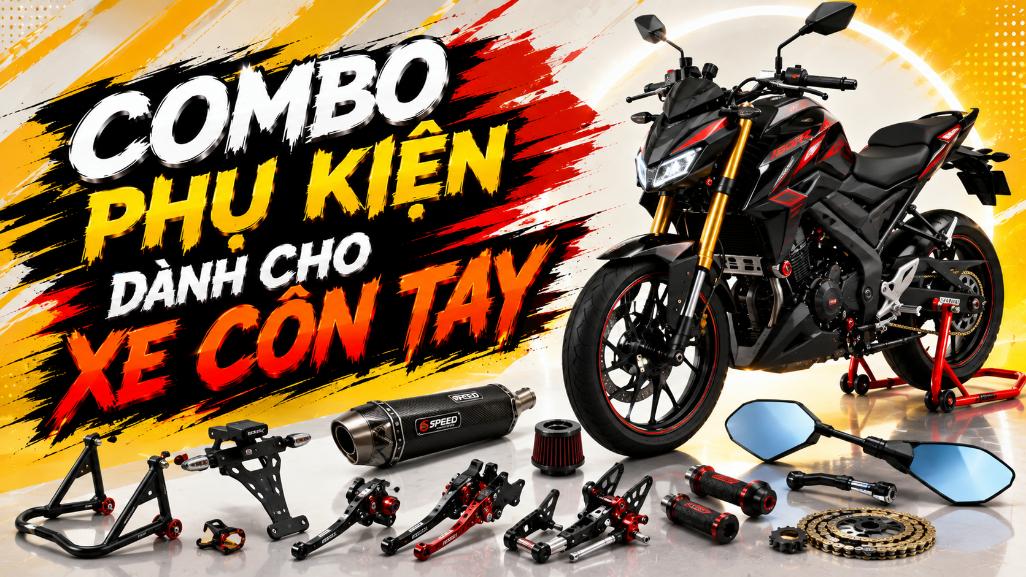 Combo phụ kiện dành cho xe côn tay – Nâng cấp tiện ích và phong cách
