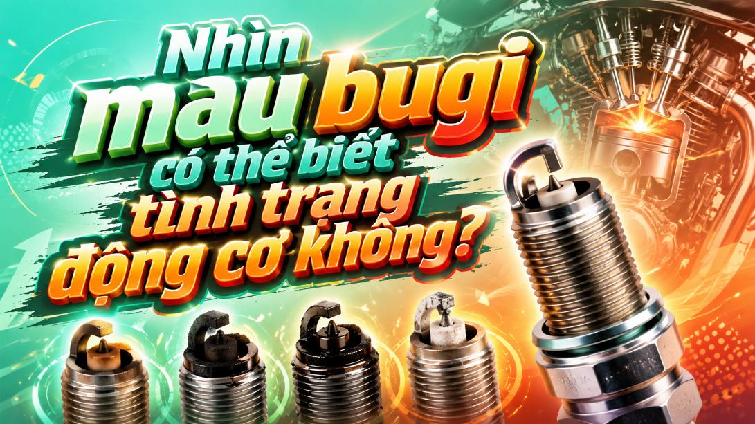 Nhìn màu bugi có thể biết tình trạng động cơ không?