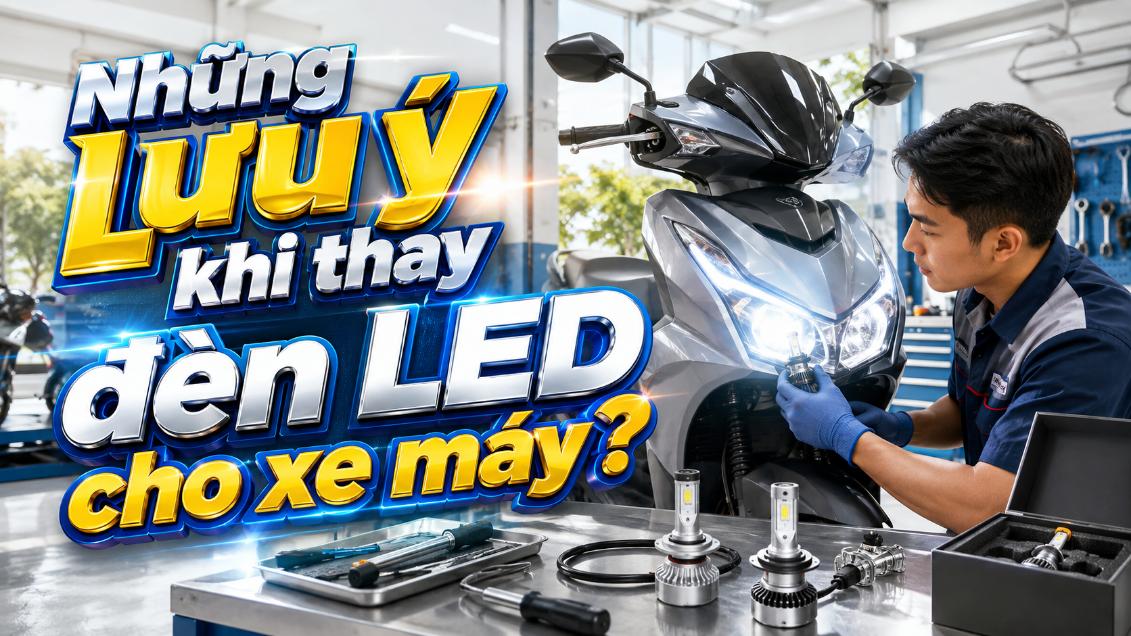 Những lưu ý khi thay đèn LED cho xe máy