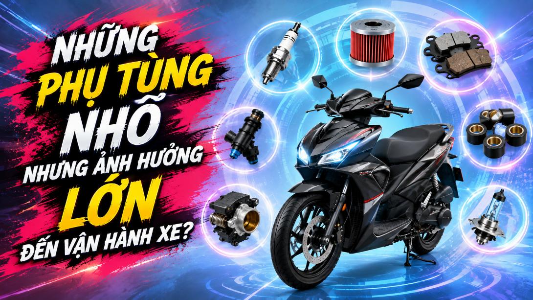 Những phụ tùng nhỏ nhưng ảnh hưởng lớn đến vận hành xe máy