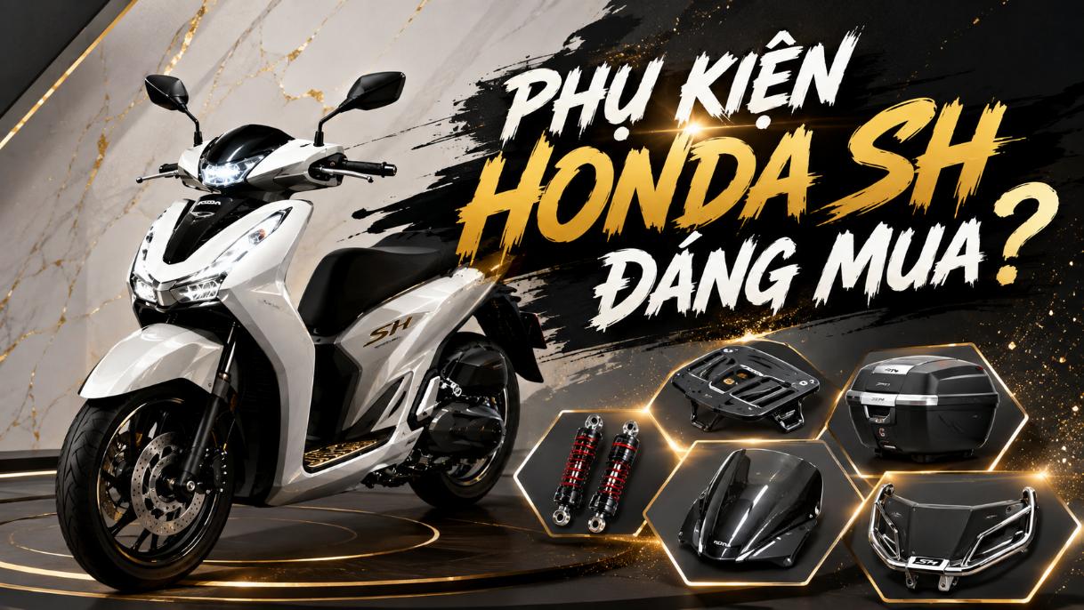 Phụ kiện Honda SH đáng mua cho nhu cầu đi phố và sử dụng hàng ngày