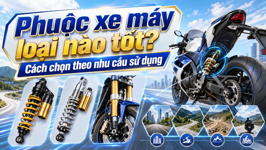 Phuộc xe máy loại nào tốt? Cách chọn theo nhu cầu sử dụng