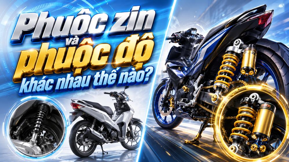 Phuộc zin và phuộc độ khác nhau thế nào? Nên chọn loại nào?