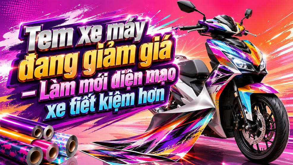 Tem xe máy đang giảm giá – Làm mới diện mạo xe tiết kiệm hơn?