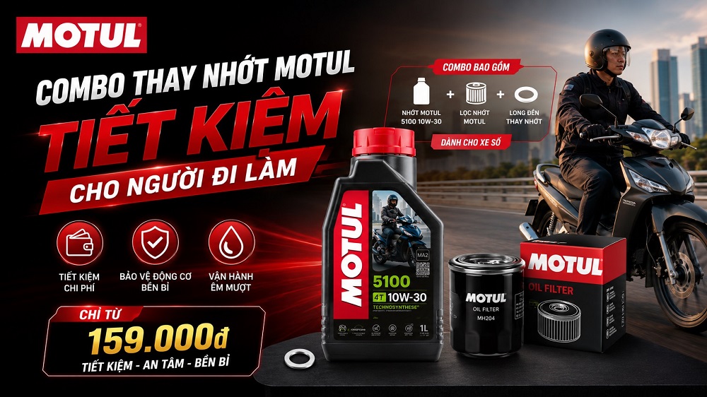 Top dầu nhớt Motul cho xe số dưới 200.000 đồng