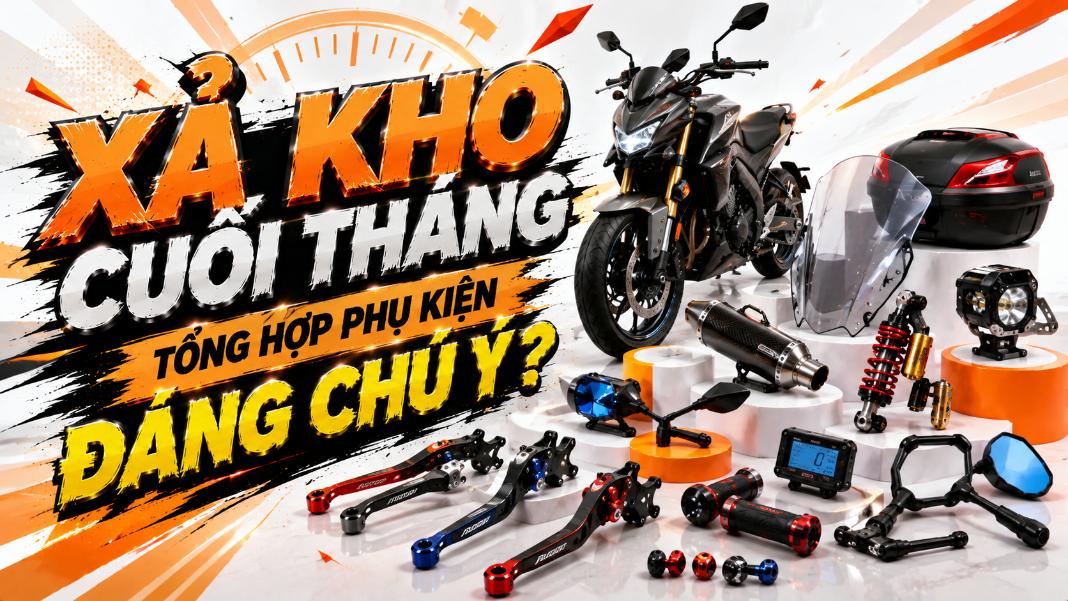 Xả kho cuối tháng – Tổng hợp phụ kiện xe máy đáng chú ý
