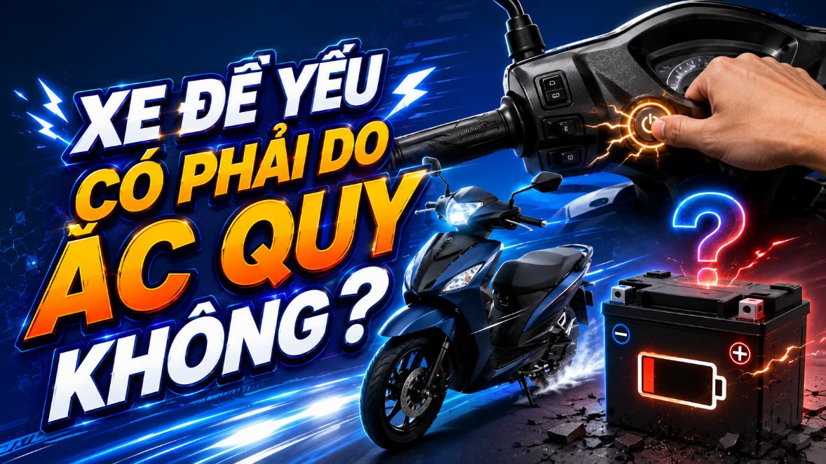 Xe đề yếu có phải do ắc quy không? Các nguyên nhân thường gặp